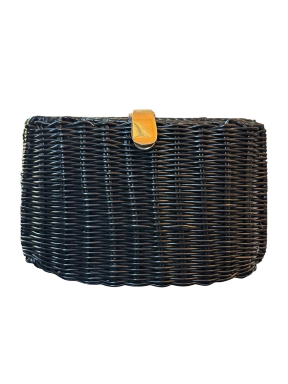 33 East Elegant Vintage Black‎ Wicker Woven Clutch